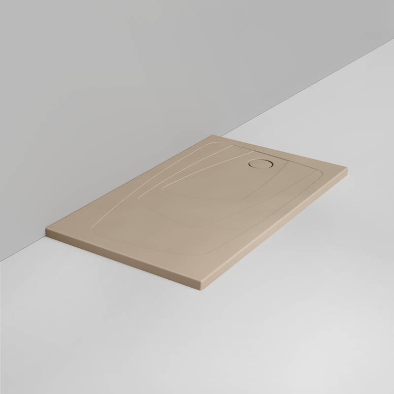 Ceramica Dolomite Piatto doccia rettangolare scarico destro H4 140×80 – Oltre - Beige naturale opaco
