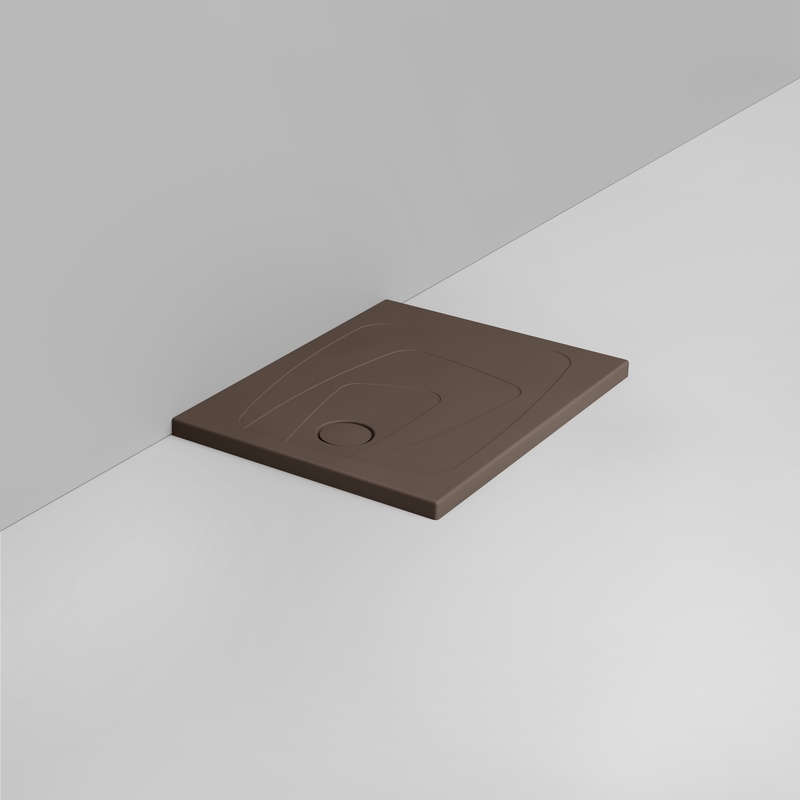 Ceramica Dolomite Piatto doccia rettangolare scarico sinistro H4 90×70 – Oltre - Marrone alpino opaco