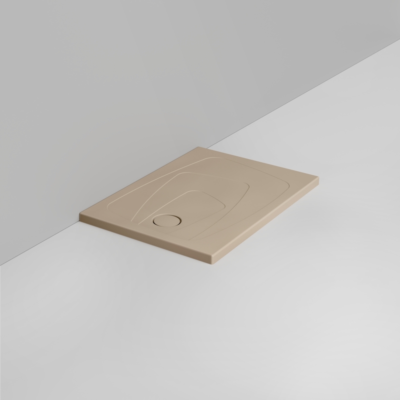 Ceramica Dolomite Piatto doccia rettangolare scarico sinistro H4 100×70 – Oltre - Beige naturale opaco