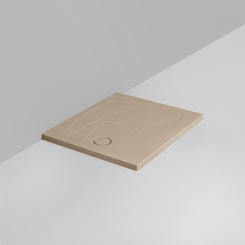Ceramica Dolomite Piatto doccia rettangolare scarico sinistro H4 100×80 – Oltre - Beige naturale opaco