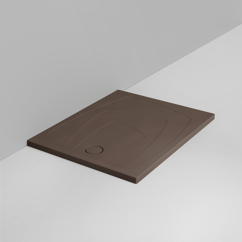 Ceramica Dolomite Piatto doccia rettangolare scarico sinistro H4 120×90 – Oltre - Marrone alpino opaco