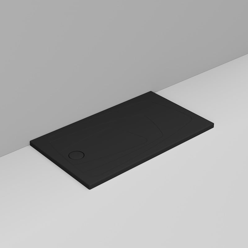 Ceramica Dolomite Piatto doccia rettangolare scarico sinistro H4 140×80 – Oltre - Nero opaco