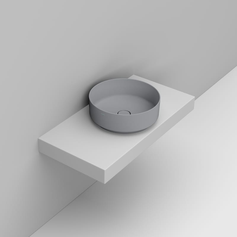 Ceramica Dolomite Lavabo da appoggio 44×44 – Noemi - Grigio cemento