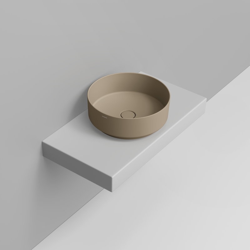 Ceramica Dolomite Lavabo da appoggio 44×44 – Noemi - Beige naturale opaco