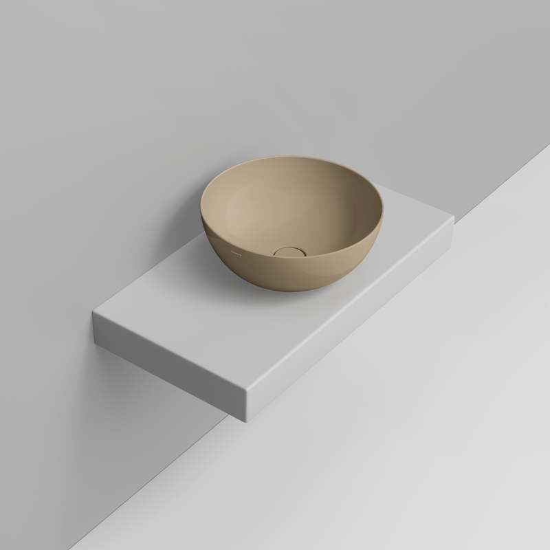 Ceramica Dolomite Lavabo da appoggio 44×44 – Noemi - Beige naturale lucido