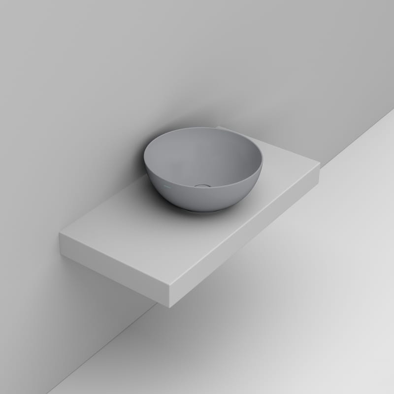 Ceramica Dolomite Lavabo da appoggio 44×44 – Noemi - Grigio cemento