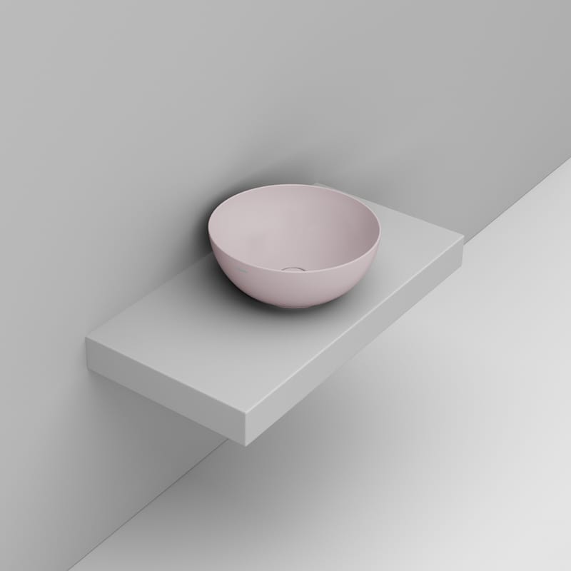 Ceramica Dolomite Lavabo da appoggio 44×44 – Noemi - Rosa antico