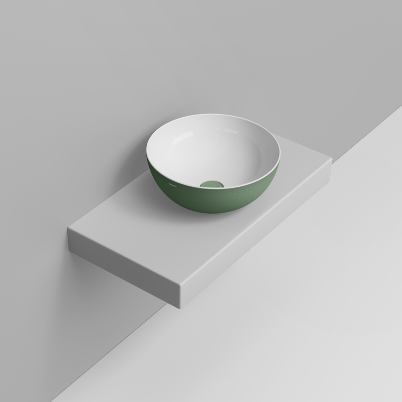 Ceramica Dolomite Lavabo da appoggio 44×44 – Noemi - Salvia silvestre materico