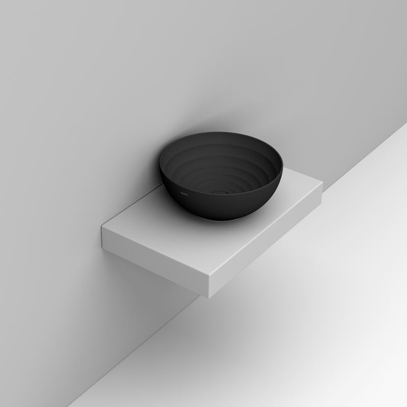 Ceramica Dolomite Lavabo da appoggio 44×44 – Move - Nero opaco