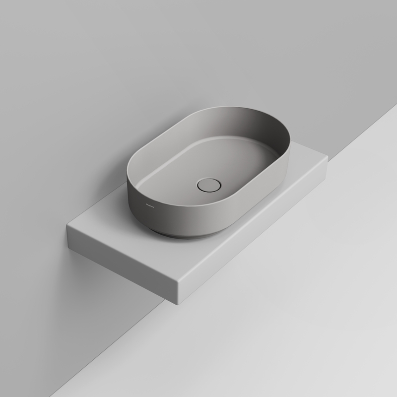 Ceramica Dolomite Lavabo da appoggio 60×36 – Noemi - Grigio cemento