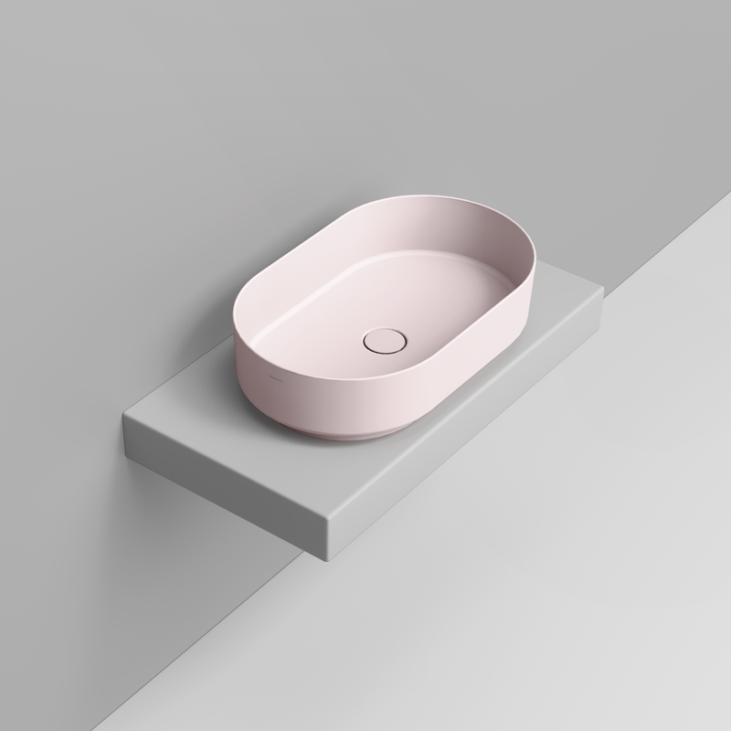 Ceramica Dolomite Lavabo da appoggio 60×36 – Noemi - Rosa antico