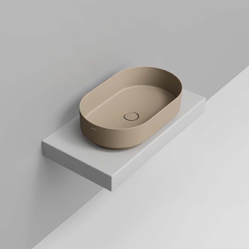 Ceramica Dolomite Lavabo da appoggio 60×36 – Noemi - Beige naturale opaco