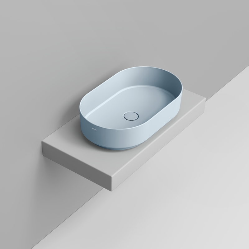 Ceramica Dolomite Lavabo da appoggio 60×36 – Noemi - Azzurro avio