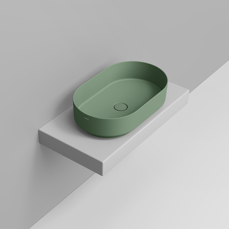 Ceramica Dolomite Lavabo da appoggio 60×36 – Noemi - Salvia silvestre