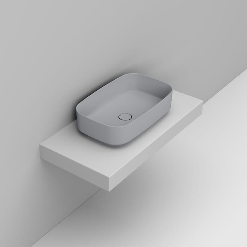 Ceramica Dolomite Lavabo da appoggio 62×38 – Noemi - Grigio cemento