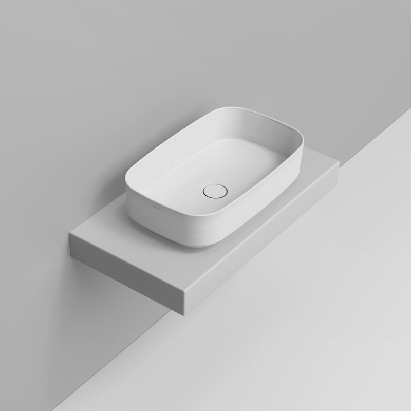 Ceramica Dolomite Lavabo da appoggio 62×38 – Noemi - Bianco materico