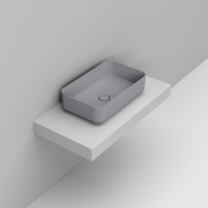 Ceramica Dolomite Lavabo da appoggio 60×36 – Noemi - Grigio cemento