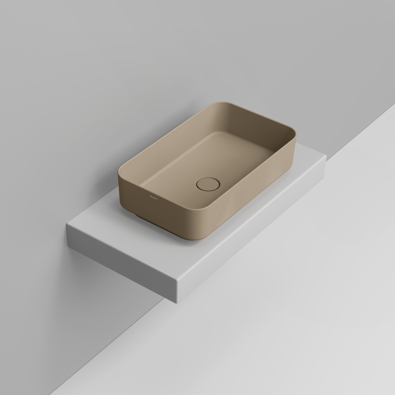 Ceramica Dolomite Lavabo da appoggio 60×36 – Noemi - Beige naturale opaco