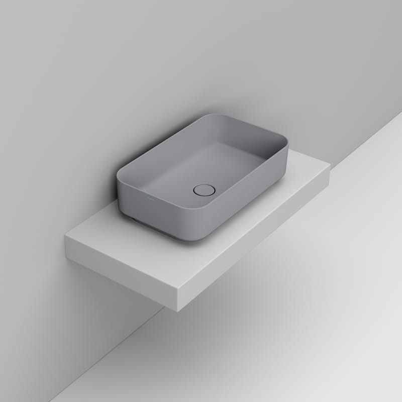 Ceramica Dolomite Lavabo da appoggio 64×38,5 – Noemi - Grigio cemento
