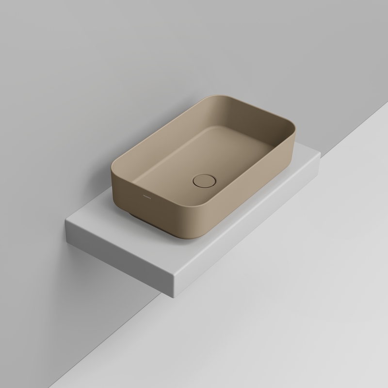 Ceramica Dolomite Lavabo da appoggio 64×38,5 – Noemi - Beige naturale opaco