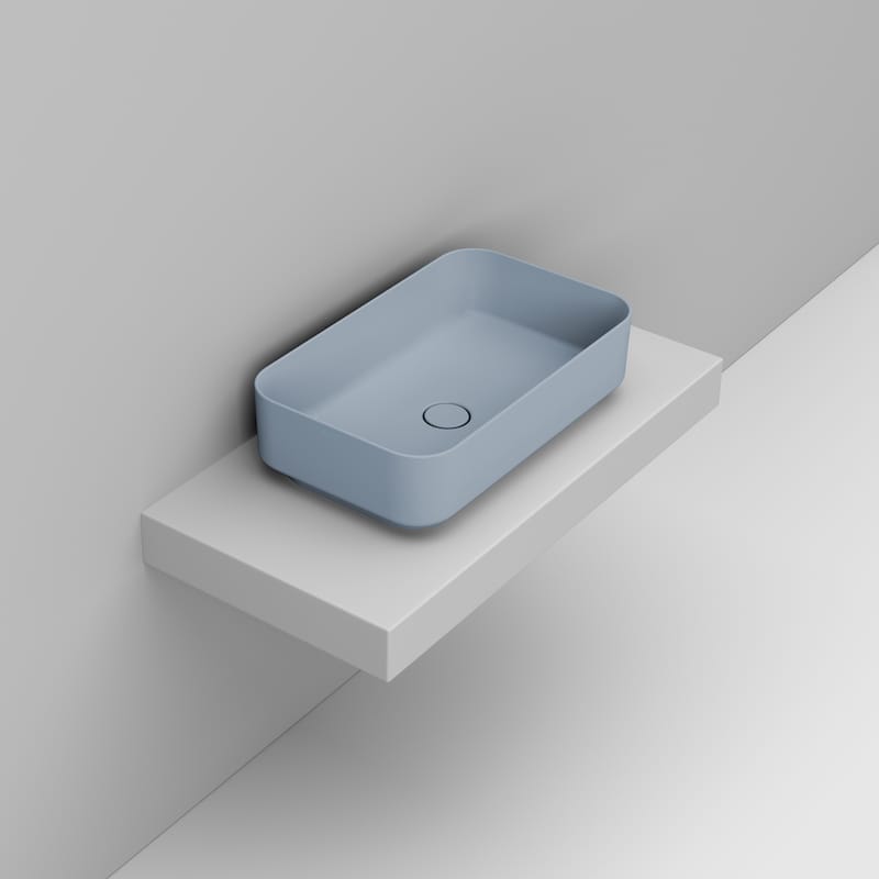 Ceramica Dolomite Lavabo da appoggio 64×38,5 – Noemi - Azzurro avio