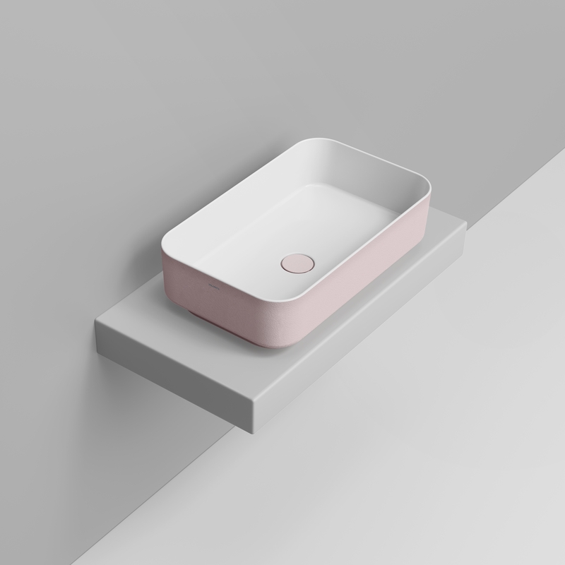Ceramica Dolomite Lavabo da appoggio 64×38,5 – Noemi - Rosa antico materico