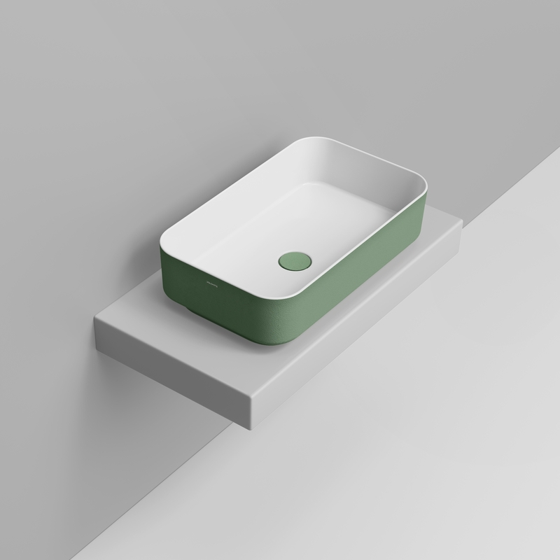 Ceramica Dolomite Lavabo da appoggio 64×38,5 – Noemi - Salvia silvestre materico