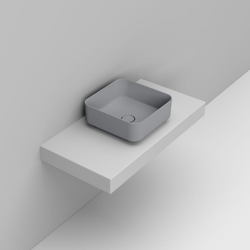 Ceramica Dolomite Lavabo da appoggio 40×40 – Noemi - Grigio cemento