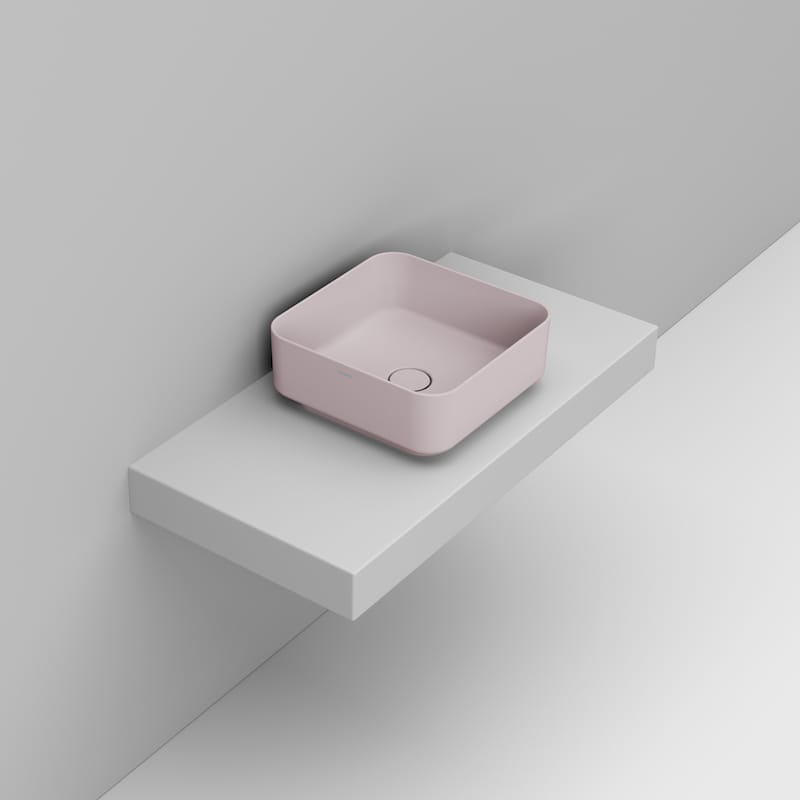 Ceramica Dolomite Lavabo da appoggio 40×40 – Noemi - Rosa antico