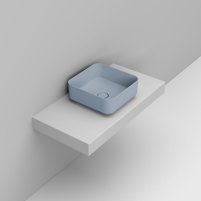Ceramica Dolomite Lavabo da appoggio 40×40 – Noemi - Azzurro avio