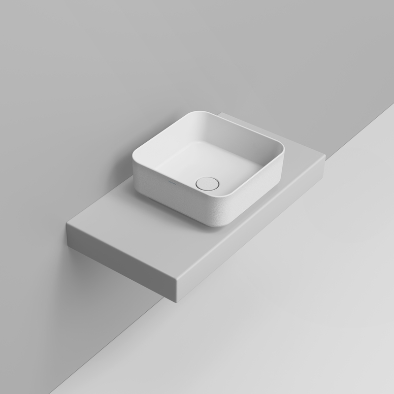 Ceramica Dolomite Lavabo da appoggio 40×40 – Noemi - Bianco materico