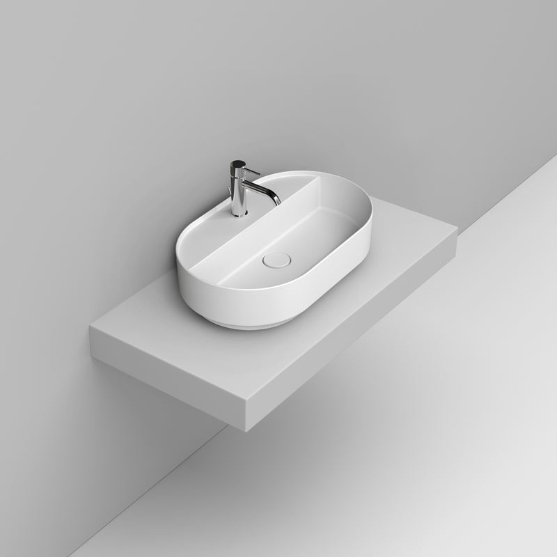 Ceramica Dolomite Lavabo da appoggio 65×40 – Noemi - Bianco opaco