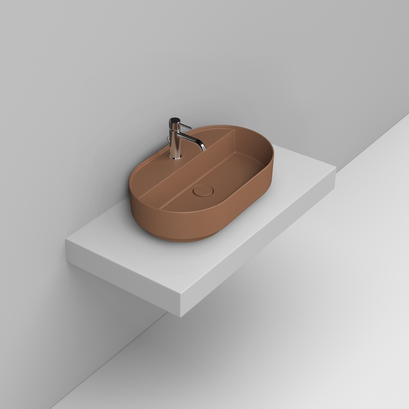 Ceramica Dolomite Lavabo da appoggio 65×40 – Noemi - Creta