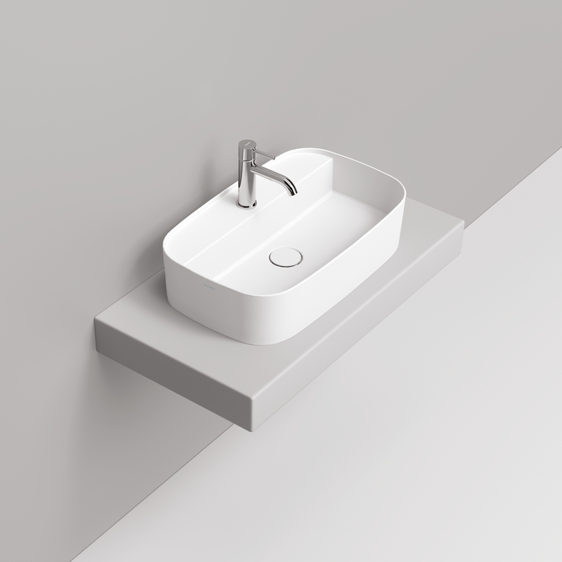Ceramica Dolomite Lavabo à poser  62×38 – Noemi - Bianco opaco