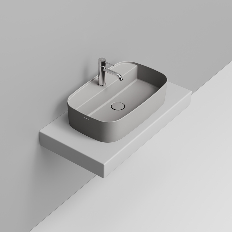 Ceramica Dolomite Lavabo à poser  62×38 – Noemi - Grigio cemento