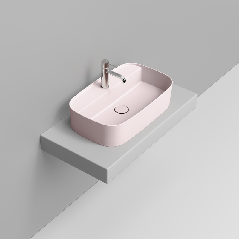 Ceramica Dolomite Lavabo à poser  62×38 – Noemi - Rosa antico