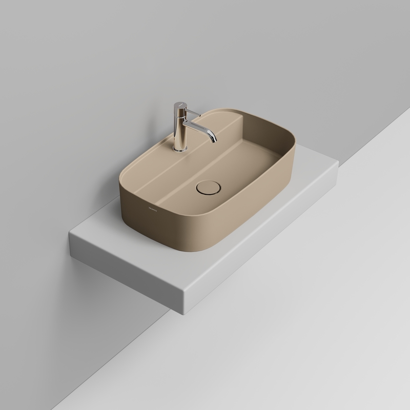 Ceramica Dolomite Lavabo à poser  62×38 – Noemi - Beige naturale opaco