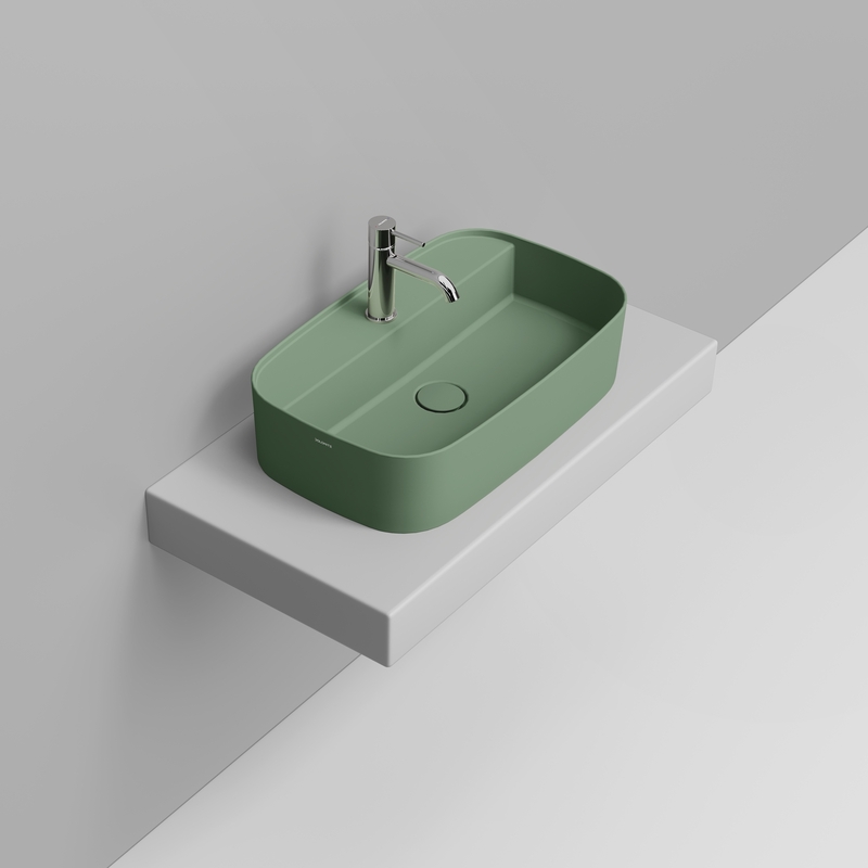 Ceramica Dolomite Lavabo à poser  62×38 – Noemi - Sauge sauvage