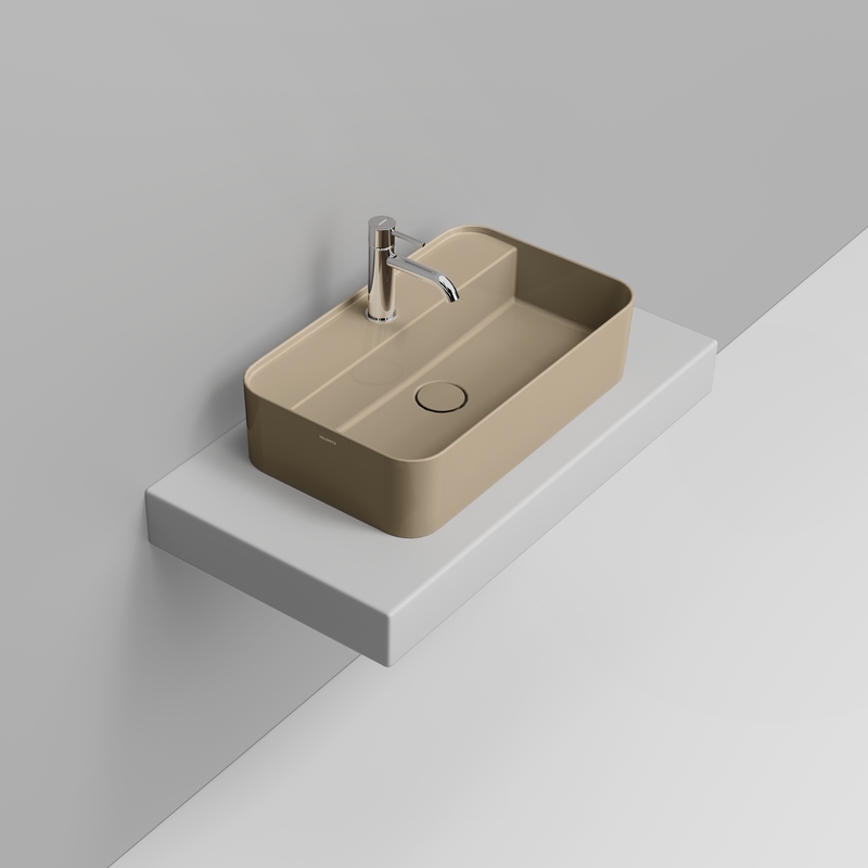 Ceramica Dolomite Lavabo à poser  60×36 – Noemi - Beige naturale lucido