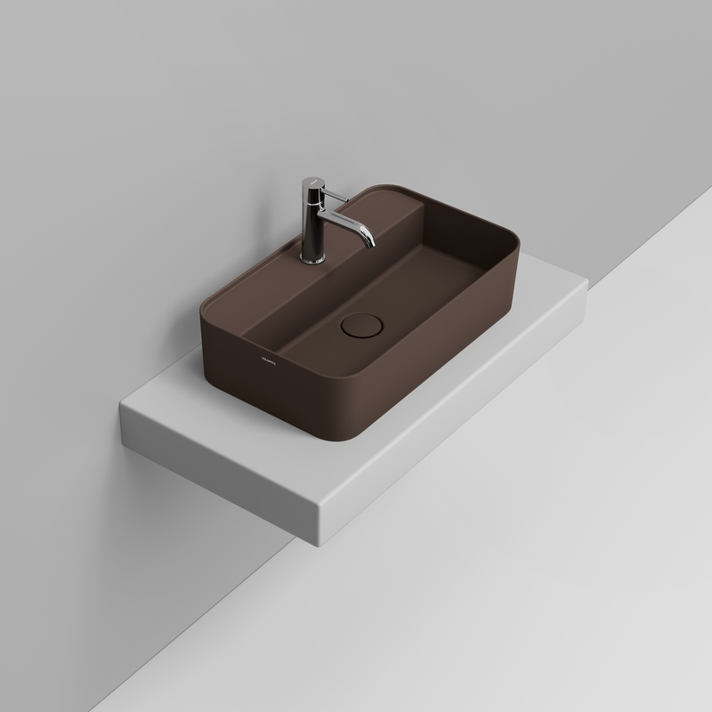 Ceramica Dolomite Lavabo à poser  60×36 – Noemi - Marrone alpino opaco