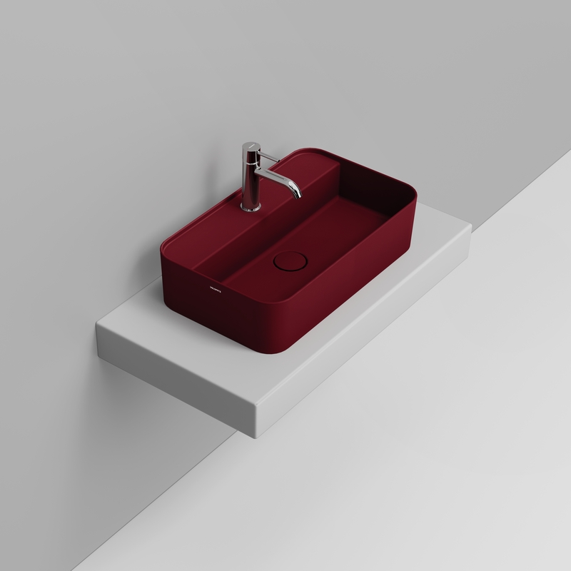 Ceramica Dolomite Lavabo à poser  60×36 – Noemi - Rosso vino opaco
