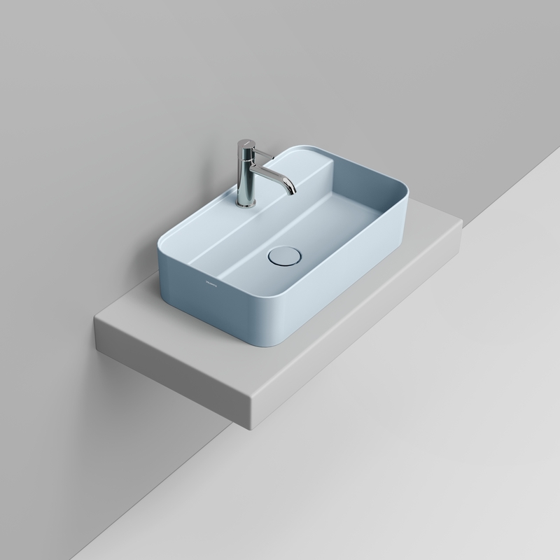 Ceramica Dolomite Lavabo à poser  60×36 – Noemi - Azzurro avio
