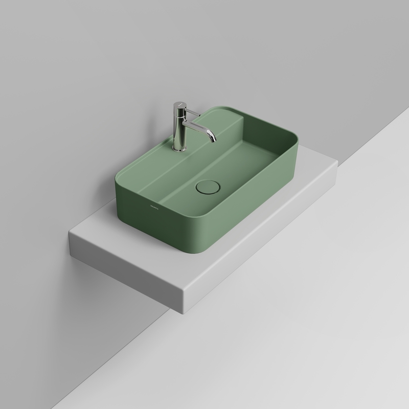 Ceramica Dolomite Lavabo à poser  60×36 – Noemi - Sauge sauvage