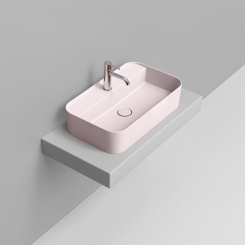 Ceramica Dolomite Lavabo da appoggio 64×38,5 – Noemi - Rosa antico