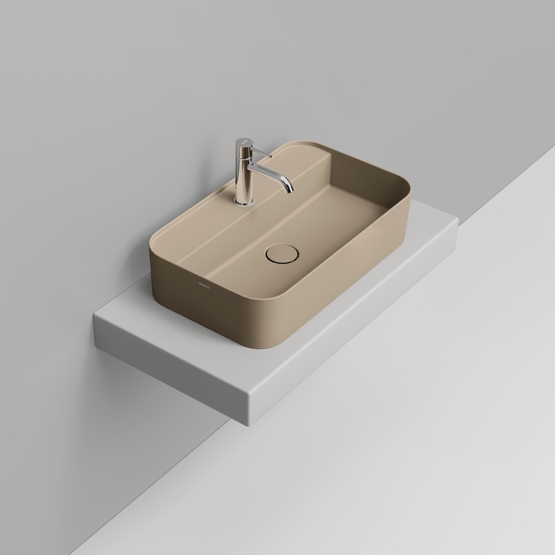Ceramica Dolomite Lavabo da appoggio 64×38,5 – Noemi - Beige naturale opaco
