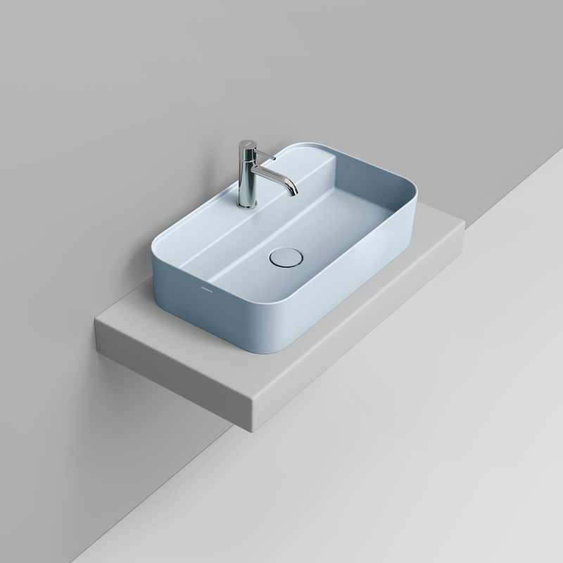 Ceramica Dolomite Lavabo da appoggio 64×38,5 – Noemi - Azzurro avio