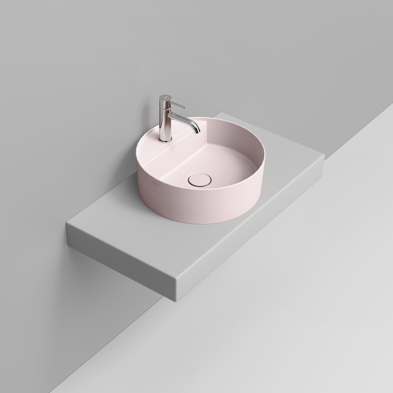 Ceramica Dolomite Lavabo da appoggio 44×44 – Noemi - Rosa antico