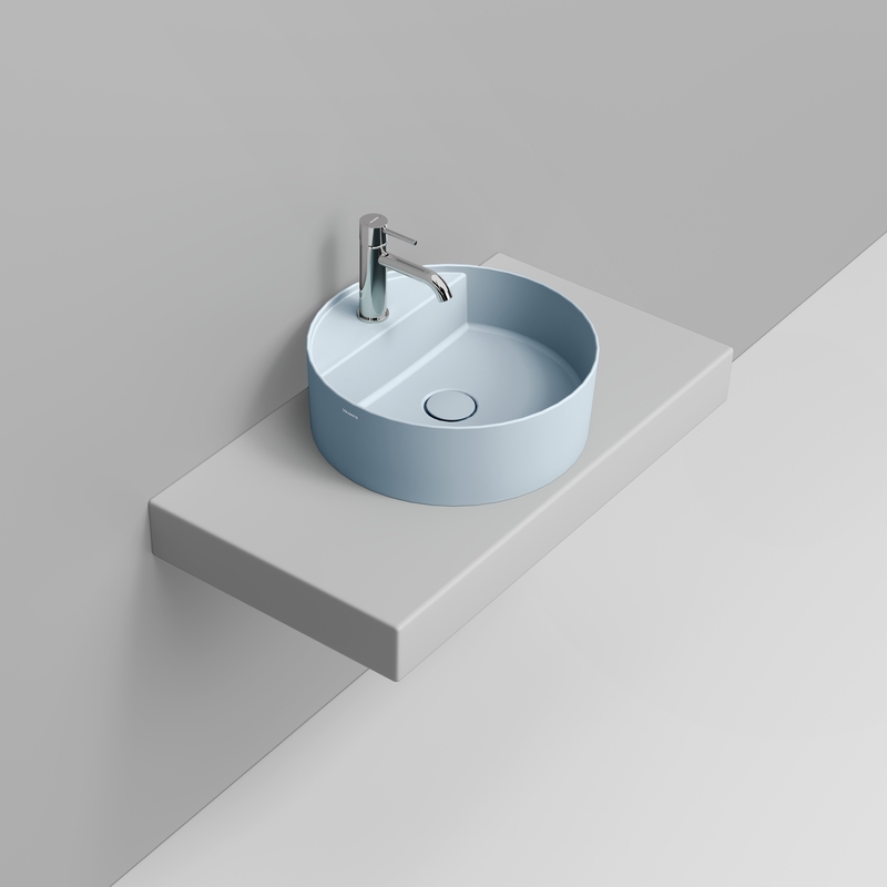 Ceramica Dolomite Lavabo da appoggio 44×44 – Noemi - Azzurro avio