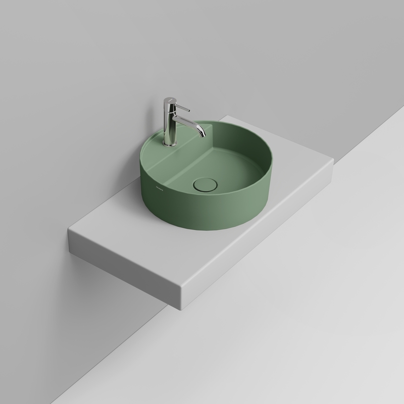 Ceramica Dolomite Lavabo da appoggio 44×44 – Noemi - Salvia silvestre