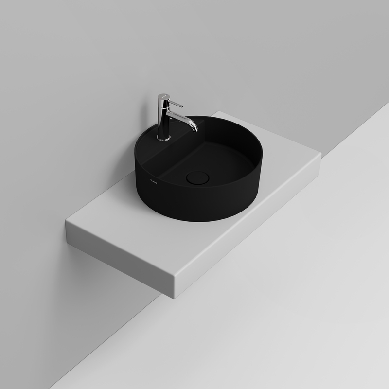 Ceramica Dolomite Lavabo da appoggio 44×44 – Noemi - Nero opaco